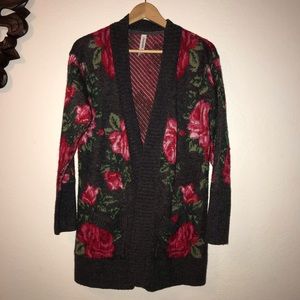 Bright Floral Cardigan Sz Small